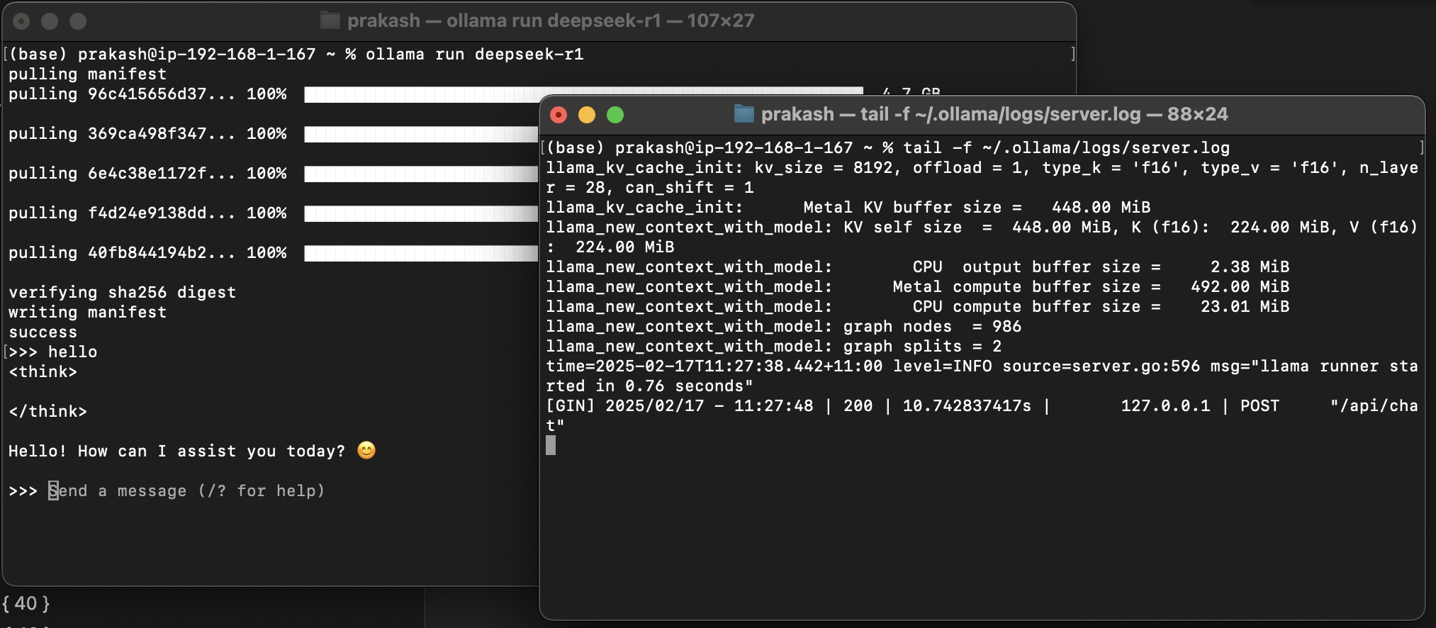 Run deepseek-r1 Locally With Ollama