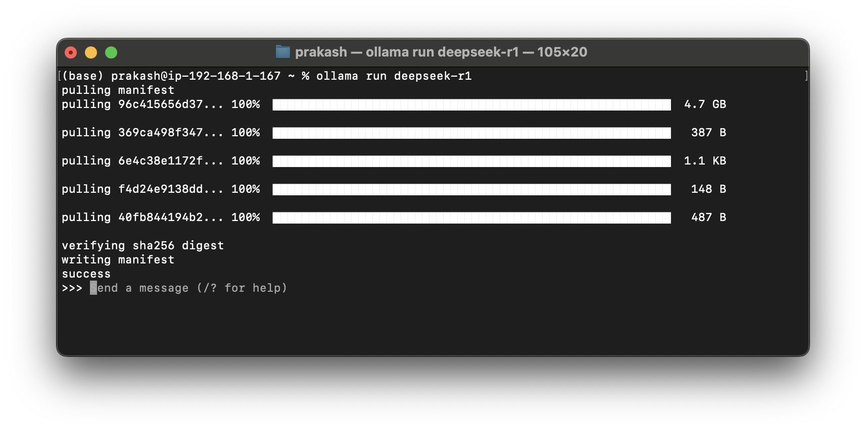Run deepseek-r1 Locally With Ollama