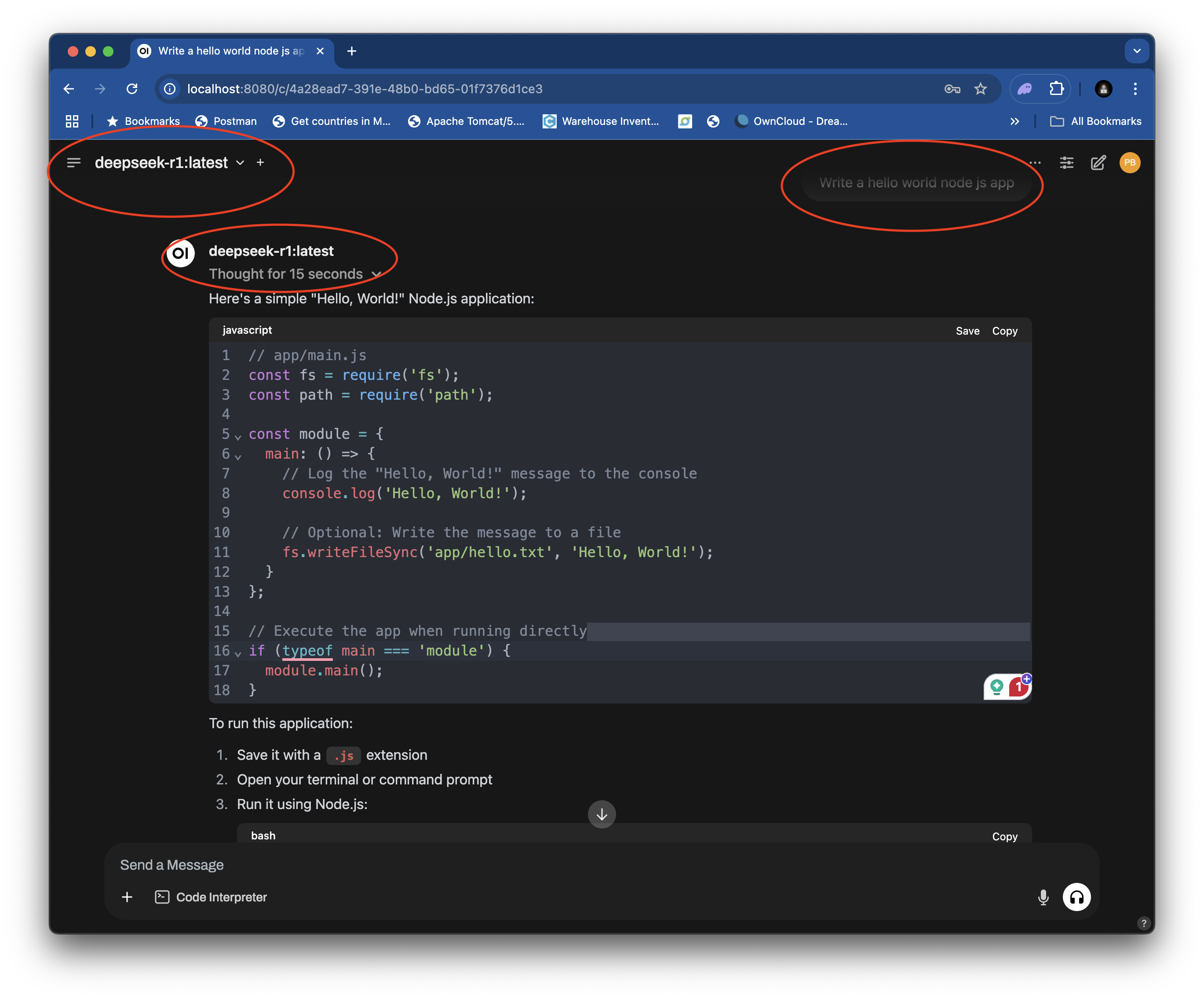 open web chat ui